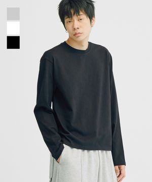 [기획] (코튼16수) 솔리드 크롭 롱슬리브 - 3 COLOR
