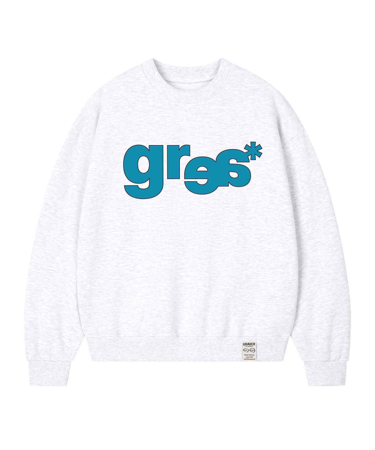 그레이버(GRAVER) [UNISEX]GRAE-S BASIC 맨투맨_MELANGE WHITE