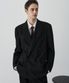 도브 울 테일러드 더블 블레이저 [BLACK]