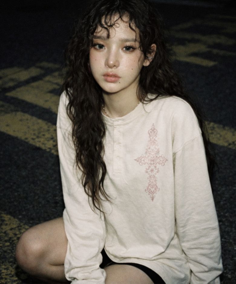 [UNISEX]SIM CROSS 헨리넥 롱슬리브 티셔츠_3color