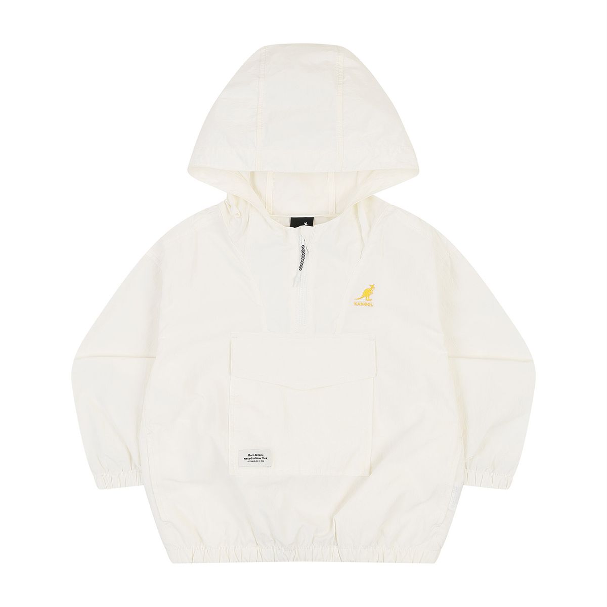 캉골키즈(KANGOL KIDS) 포켓 하프 집업 아노락 SA 0118 화이트