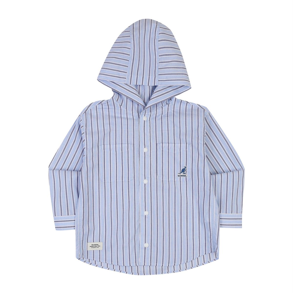 캉골키즈(KANGOL KIDS) 스트라이프 후디 셔츠 SA 0118 블루