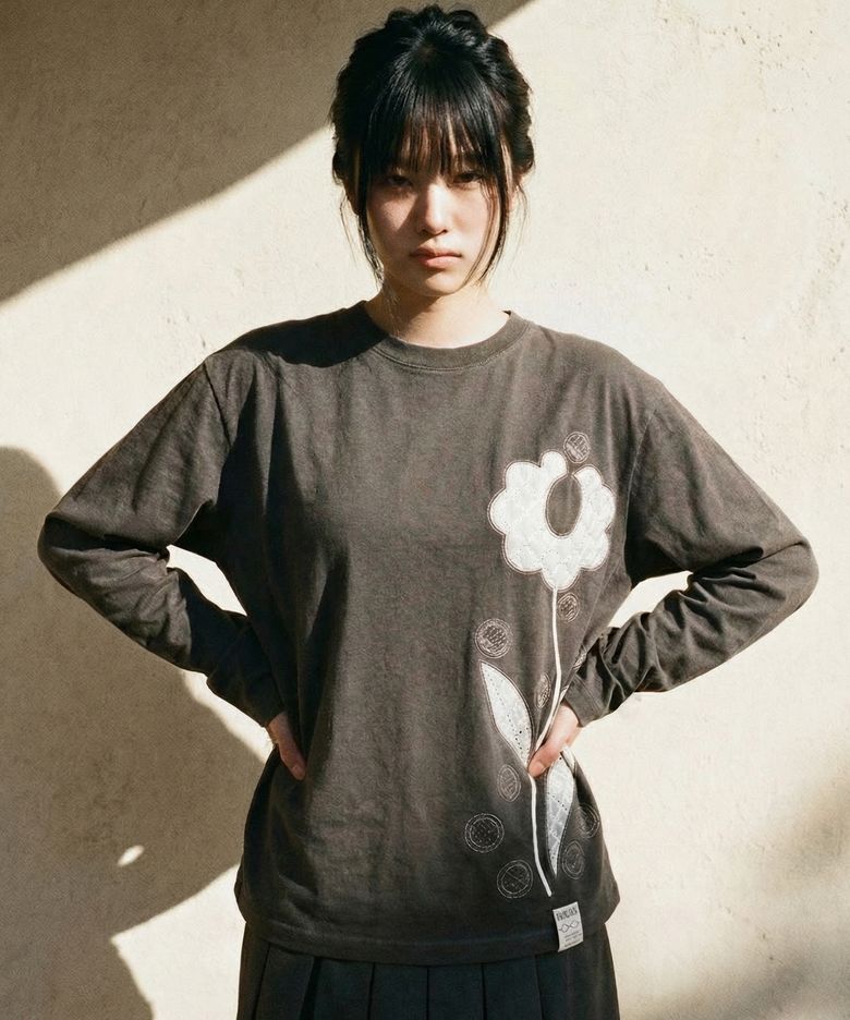 [UNISEX]LACE FLOWER 롱슬리브 티셔츠_3color
