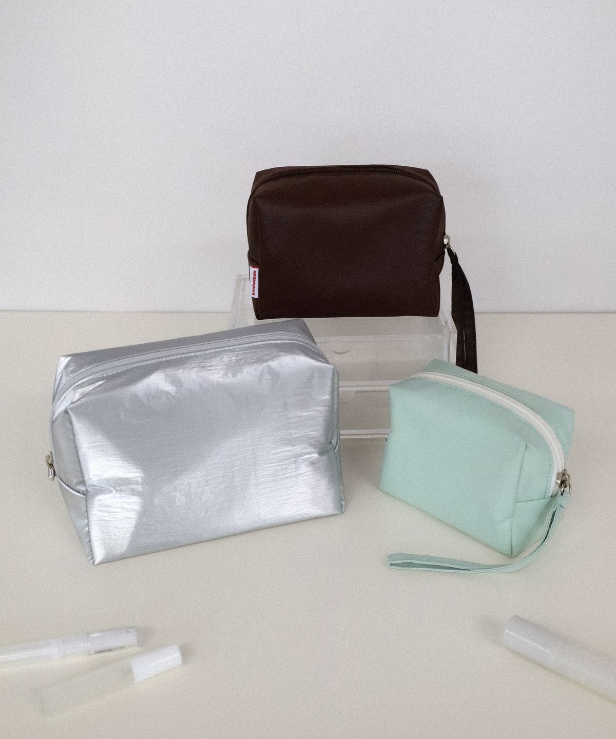 김하찬(KIMHACHAN) 소프트 스퀘어 파우치 - 3COLORS x L size