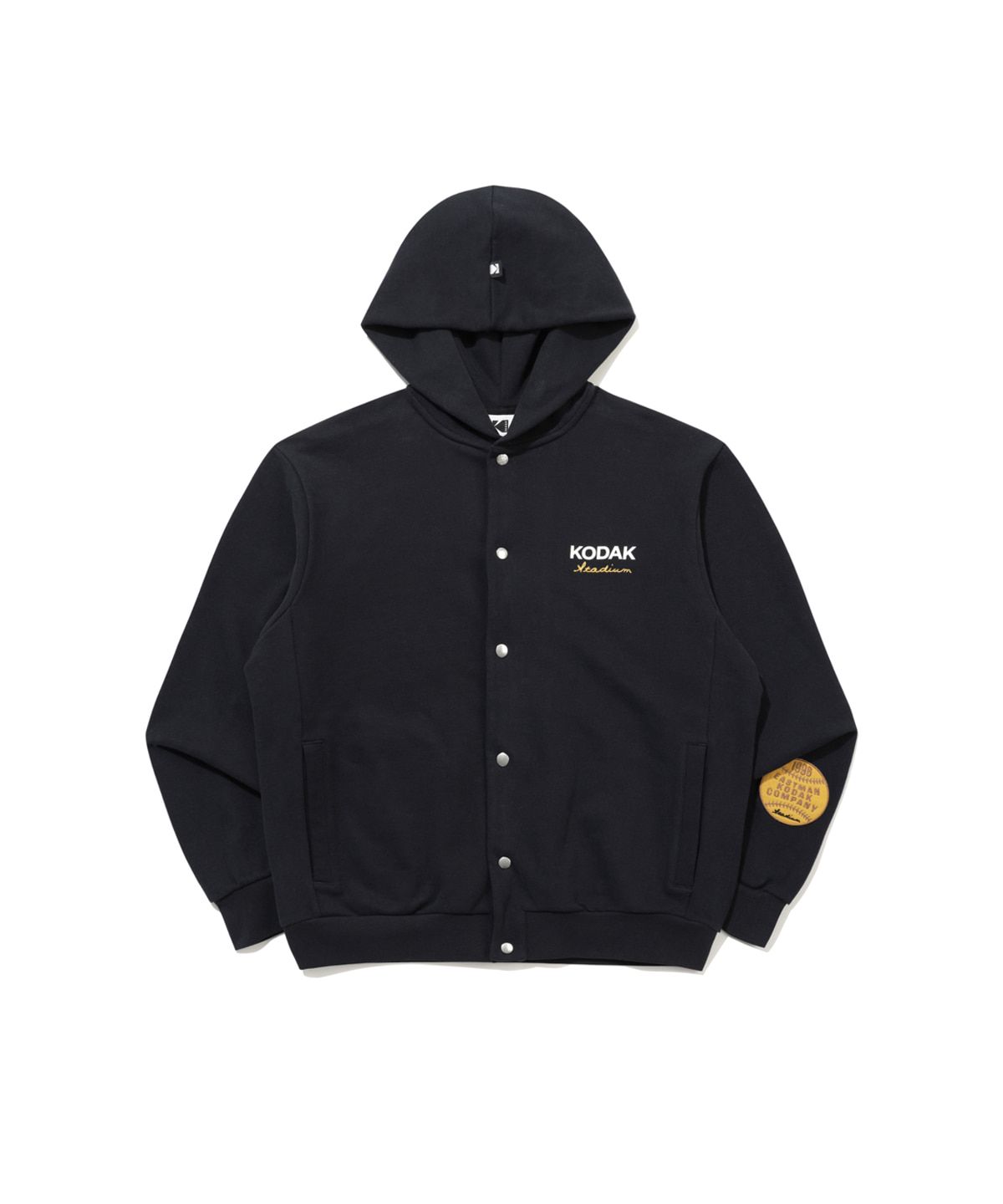코닥(KODAK) 골드모먼트 스냅 후드 자켓 BLACK