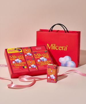 밀세라 콜라겐 선물세트 (음료 4팩, 파우더 1박스, 구미 1박스)