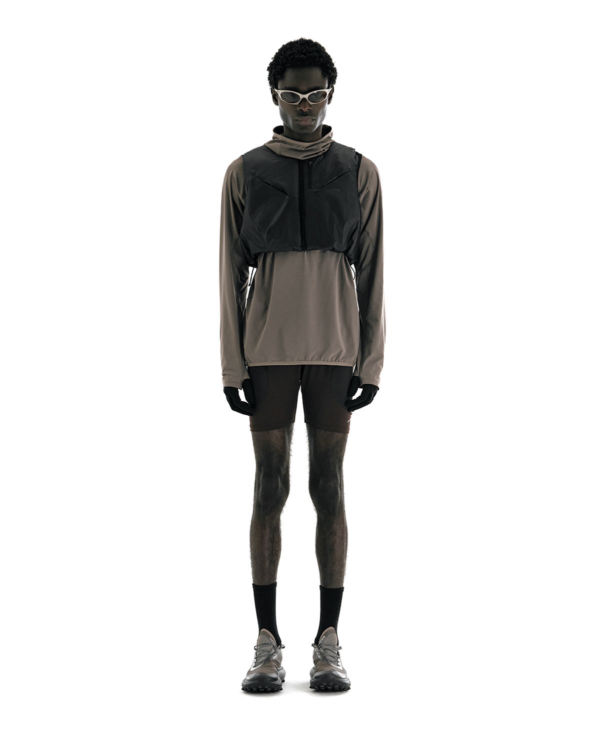 콜드웜(COLDWARM) Trail Half Tights (Sediment Brown)