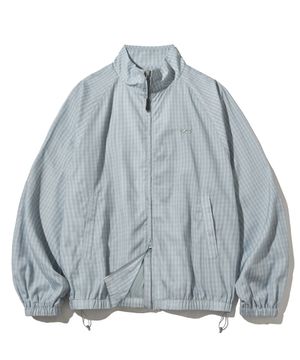 피드 체크 트랙 자켓-그레이