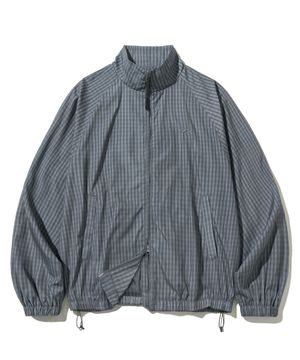 피드 체크 트랙 자켓-차콜