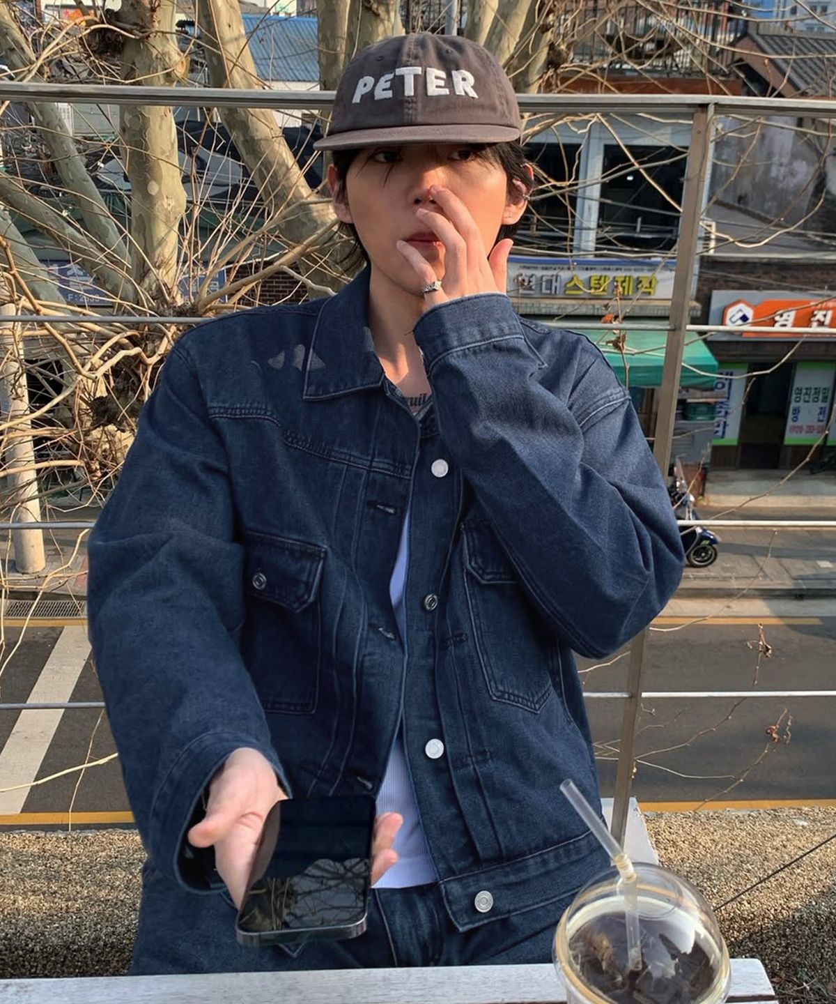필루미네이트(FILLUMINATE) 데님 트러커 자켓-인디고