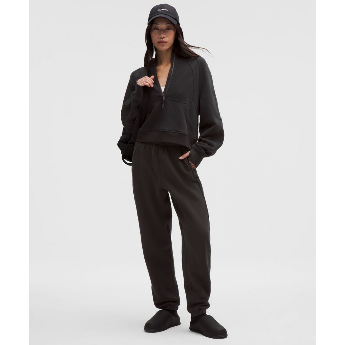룰루레몬(LULULEMON) 스쿠바 미드라이즈 오버사이즈드 조거 *아시아 핏  BLK