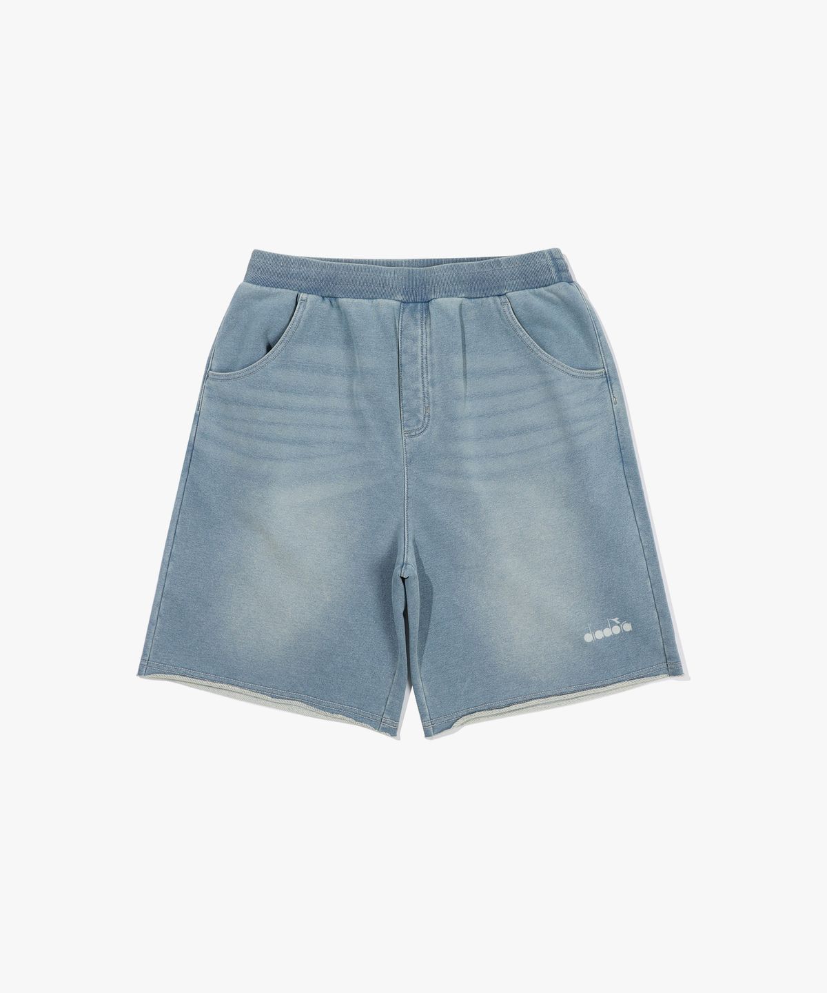 디아도라(diadora) 이큅 워싱 데님 5부 스웻 쇼츠 BLUE