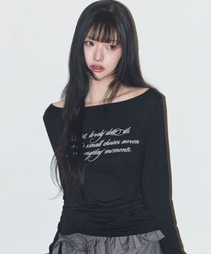 베이직 보트넥 롱슬리브 블랙