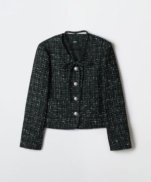 타이 스트랩 트위드 재킷_SPJKG23W03