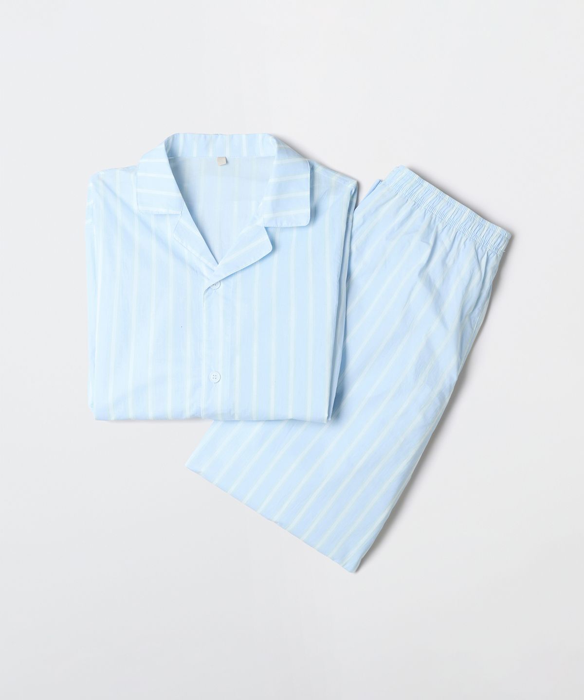 스파오(SPAO) [COMFORT] 코튼 긴팔 파자마(LIGHT BLUE)_SPLOGA9A04