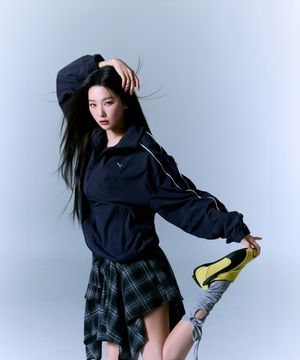 [슬기 착용] 푸마 X 무신사 T7 우븐 자켓 UNI - 네이비 / 638014-16