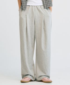 에센셜 와이드 스웻팬츠 (멜란지그레이)