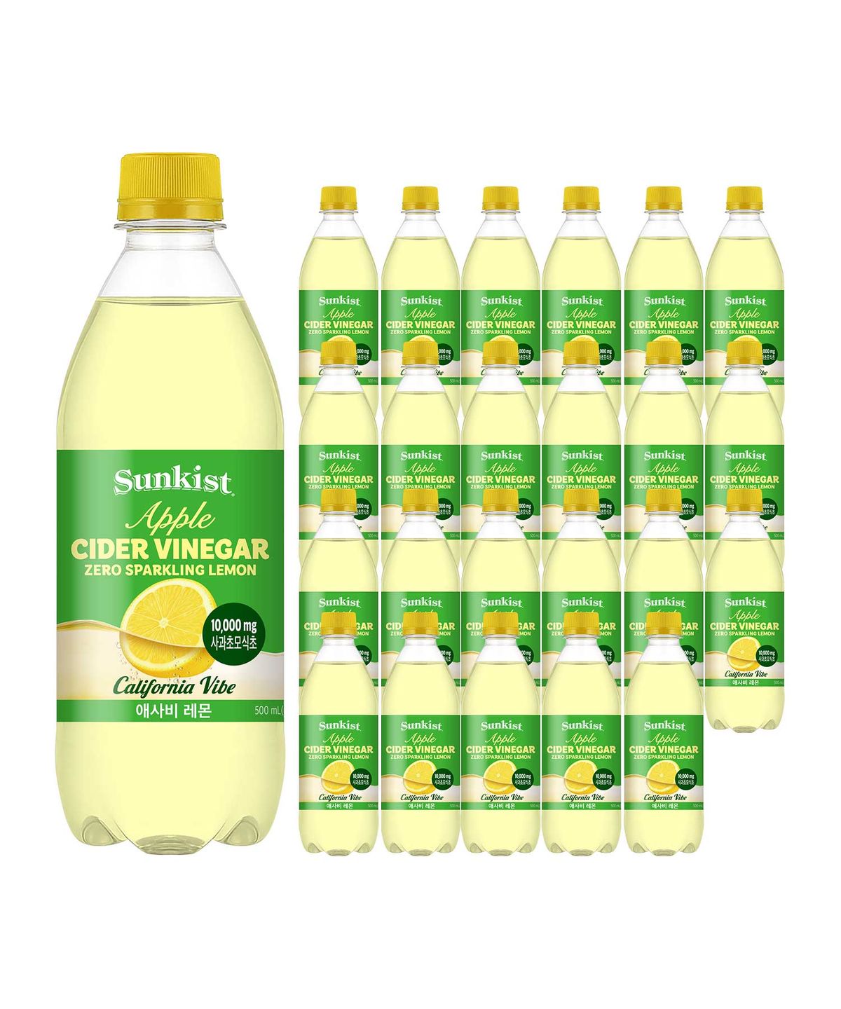 광동제약(KWANGDONG) 썬키스트 애사비 제로 스파클링 레몬 500ml 24입