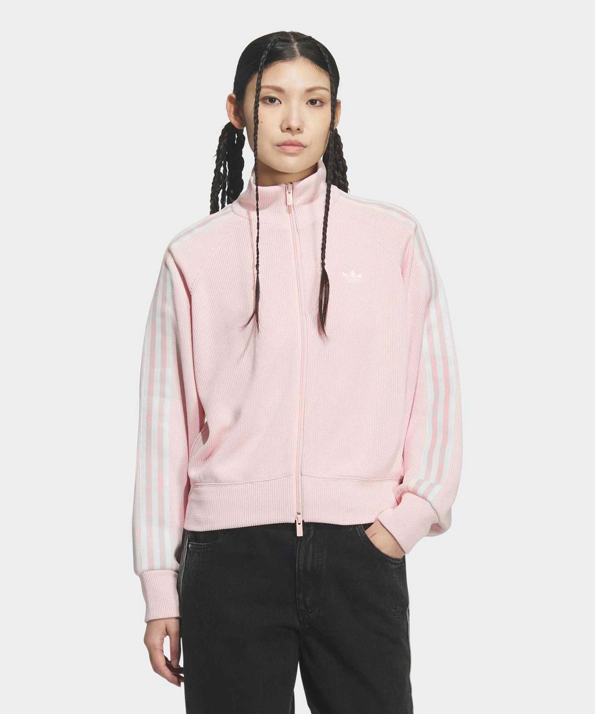 아디다스(ADIDAS) 니트 벌룬 트랙탑 - 샌드핑크 / KQ5489