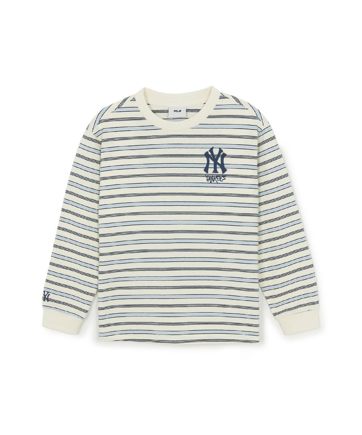 엠엘비 키즈(MLB KIDS) 스트릿 베이직 스트라이프 긴팔 티셔츠 NY (L.Beige)