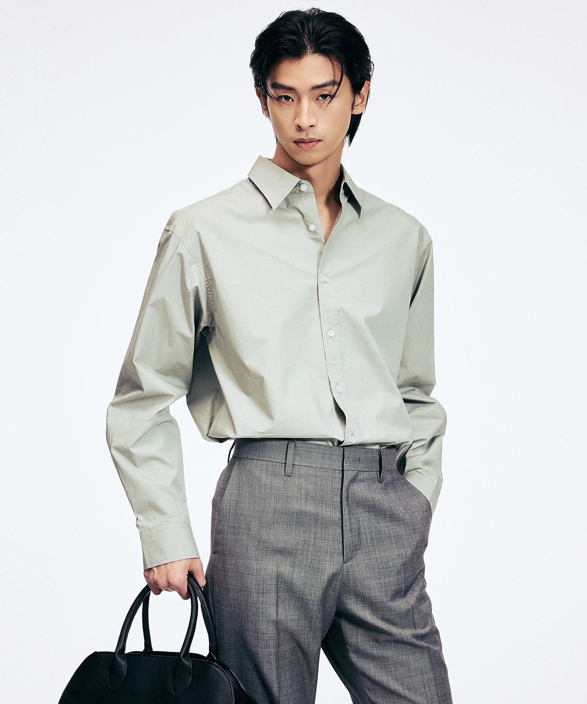 티엔지티(TNGT) Comfort Cotton Shirt (Sage) TNSH6E100G2