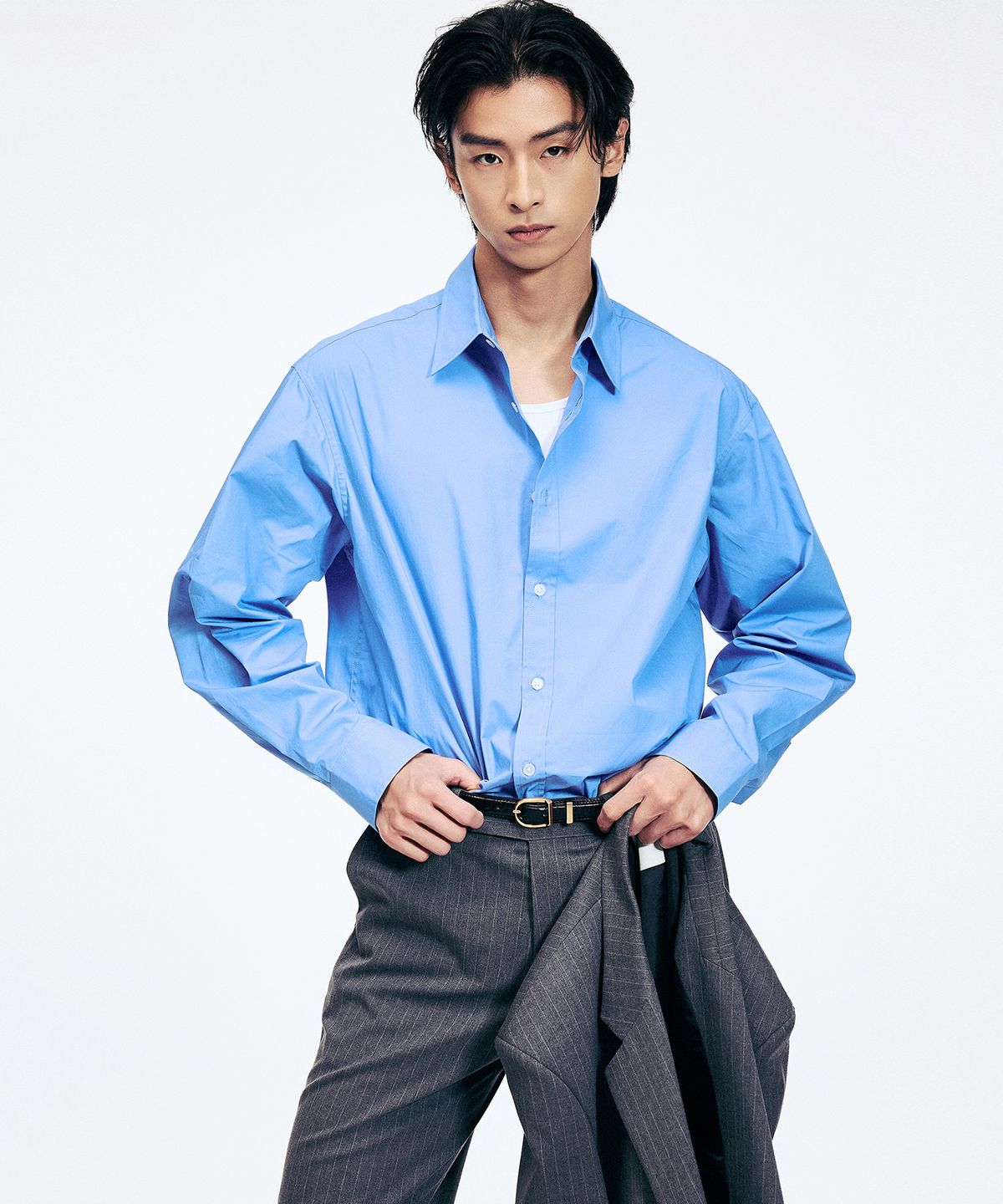 티엔지티(TNGT) Comfort Cotton Shirt (Blue) TNSH6E100B2