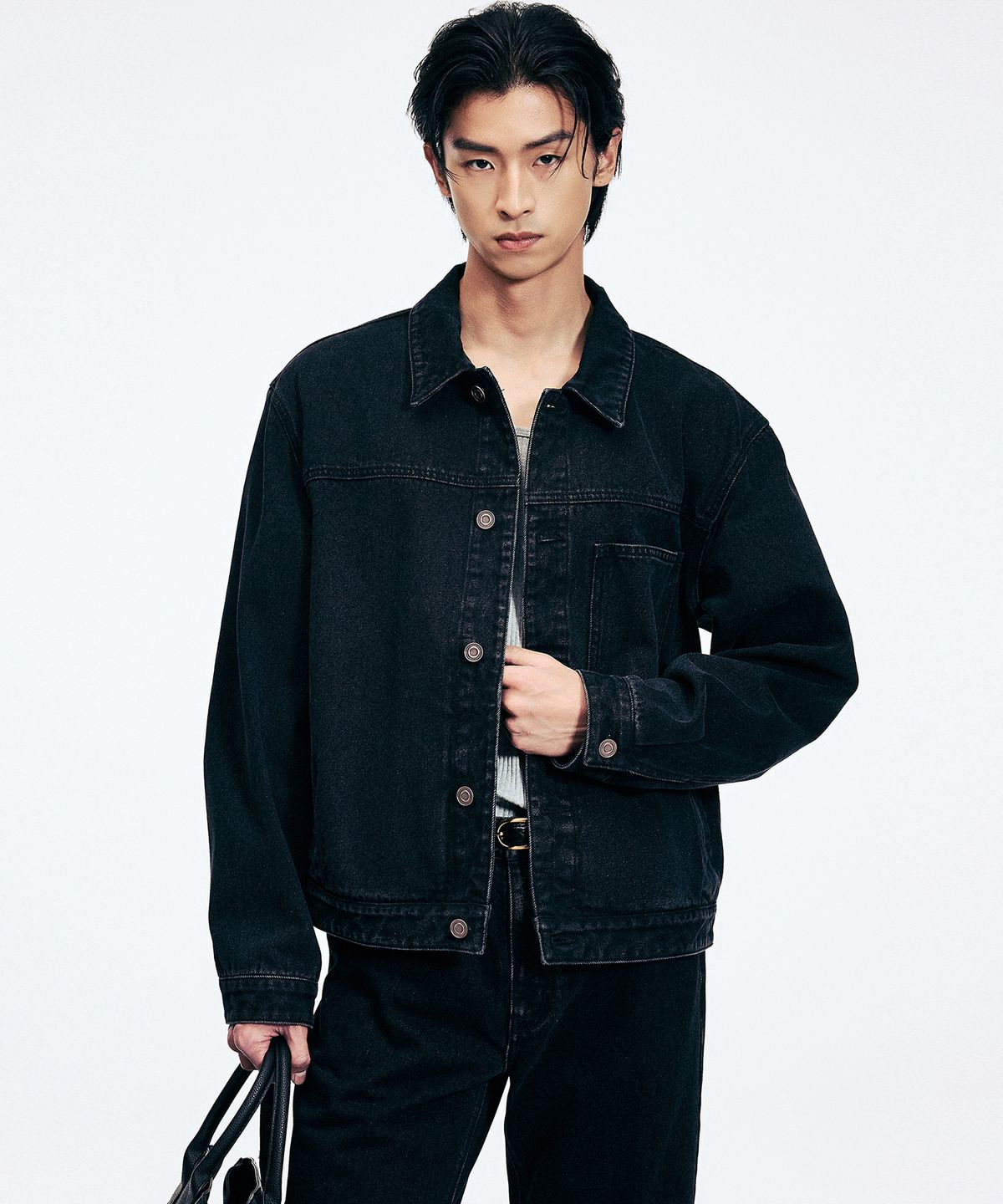 티엔지티(TNGT) Type-1 Denim Jacket (Black) TNJU6E105BK