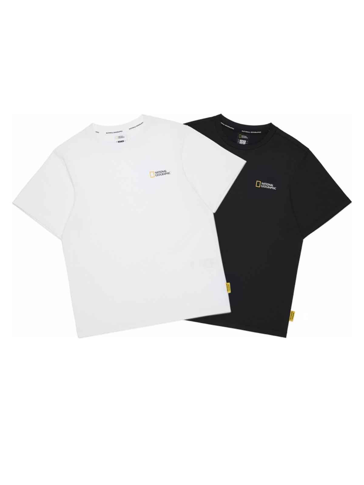내셔널지오그래픽 키즈(NATIONAL GEOGRAPHIC KIDS) K265UPA920 기능성 2PACK 반팔 티셔츠 WHITE/BLACK