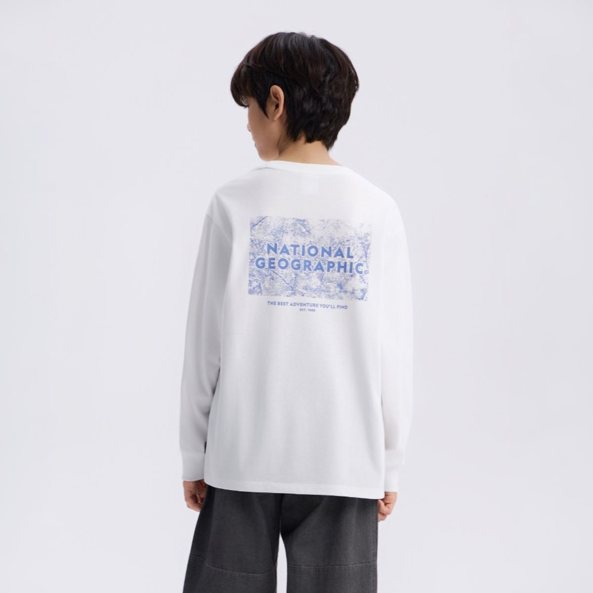 내셔널지오그래픽 키즈(NATIONAL GEOGRAPHIC KIDS) K261UTS810 어드벤처 긴팔 티셔츠 WHITE