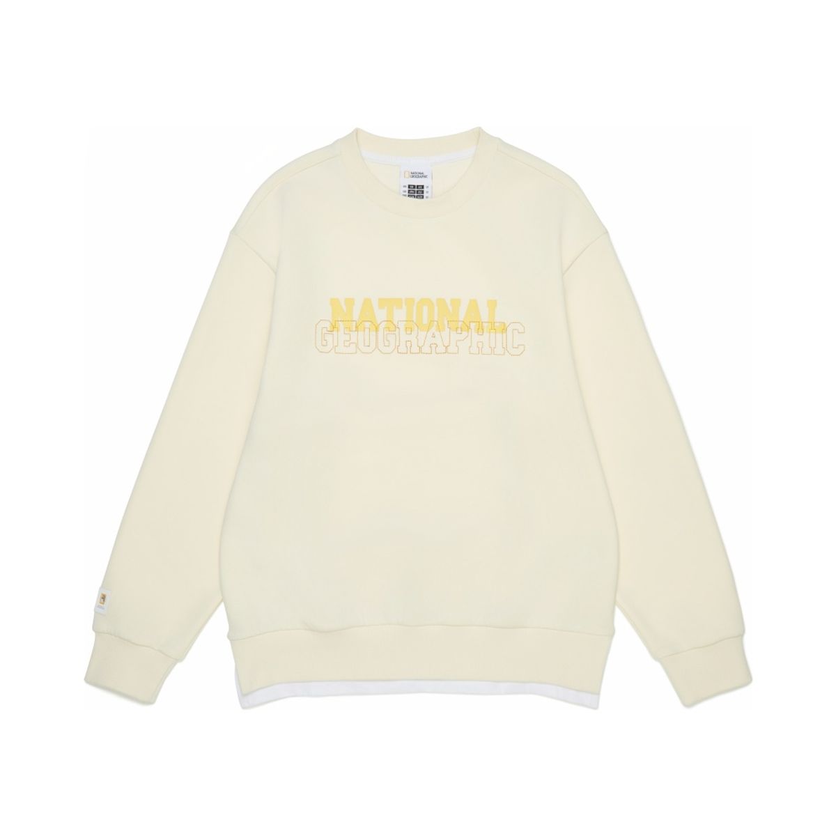내셔널지오그래픽 키즈(NATIONAL GEOGRAPHIC KIDS) K261USW920 레터링 그래픽 맨투맨 CREAM