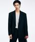 Pin Stripe Structure Single Jacket (Black) TNJA6E104BK