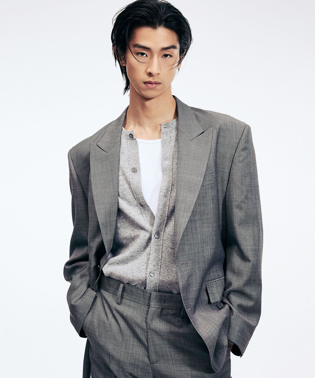 티엔지티(TNGT) Tollegno Structure Wool Jacket (Mid Grey) TNJA6E103G2