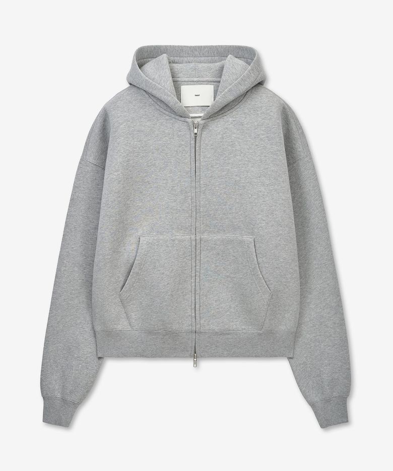 W Sculpted Oversize Hoodie Zip-Up (Melange Grey) TNTS6E101G2