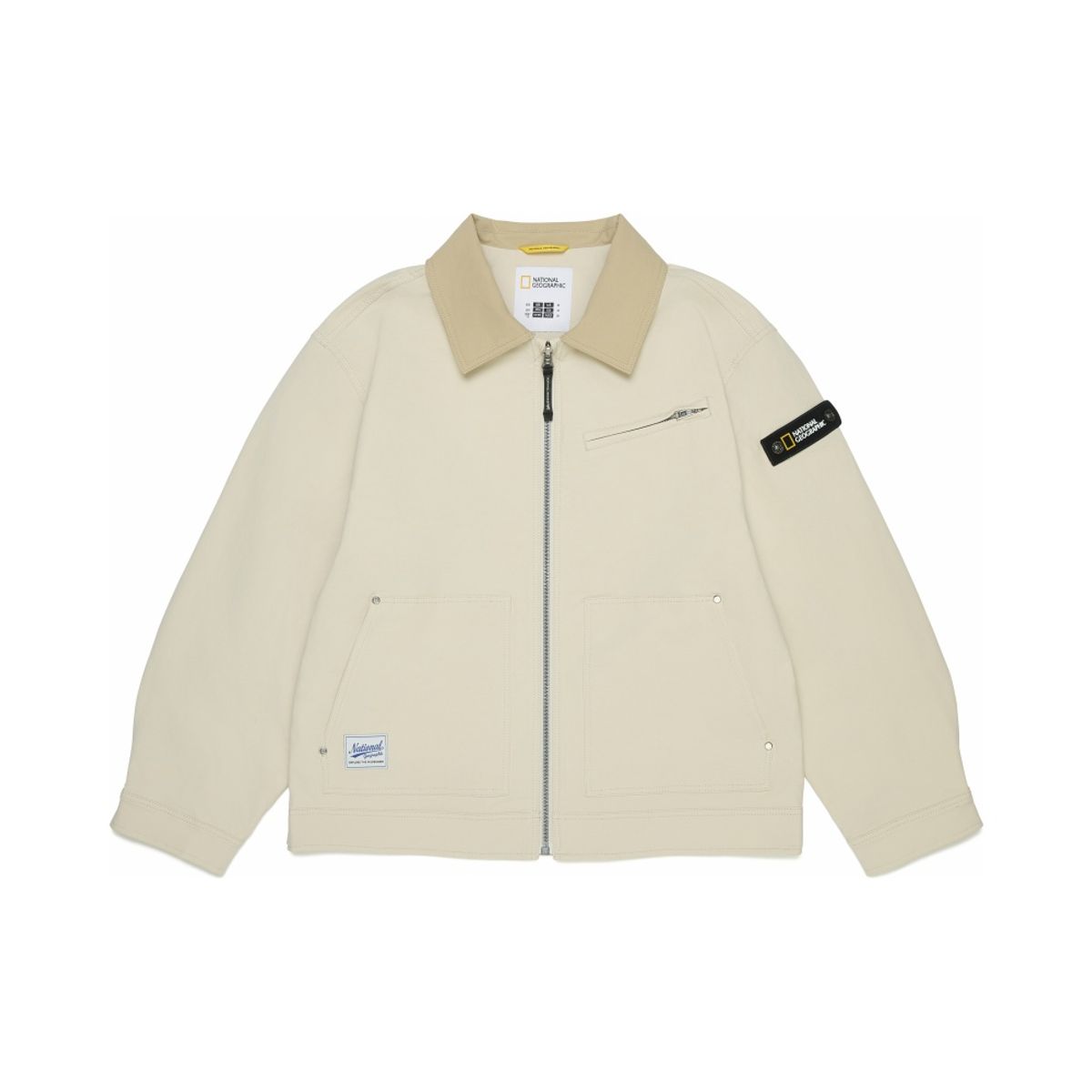 내셔널지오그래픽 키즈(NATIONAL GEOGRAPHIC KIDS) K261UJK910 우븐 카라 자켓 IVORY