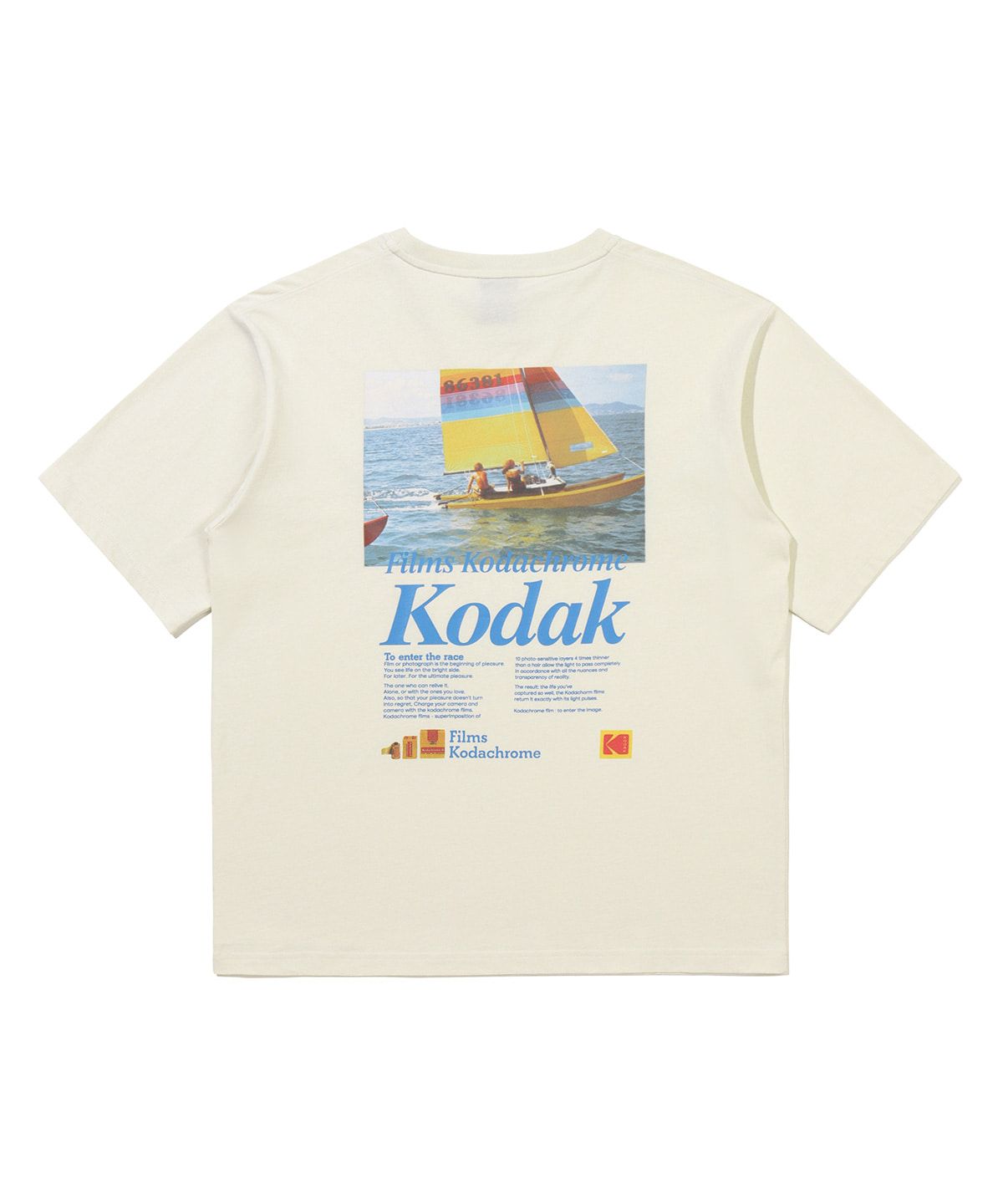 코닥(KODAK) 씨너리 그래픽 반팔 티셔츠 IVORY