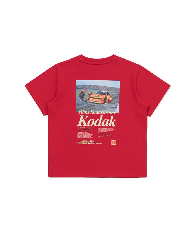 씨너리 그래픽 반팔 티셔츠 키즈 RED