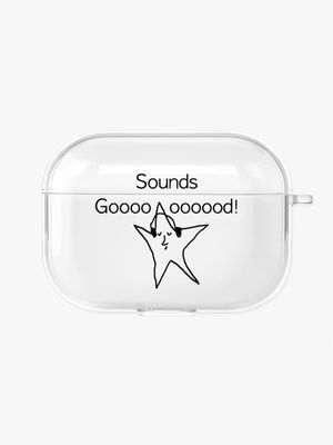 (Star) Sounds Goooooooood Airpods Case (For 1,2,3,4, Pro, Pro2,Pro3)