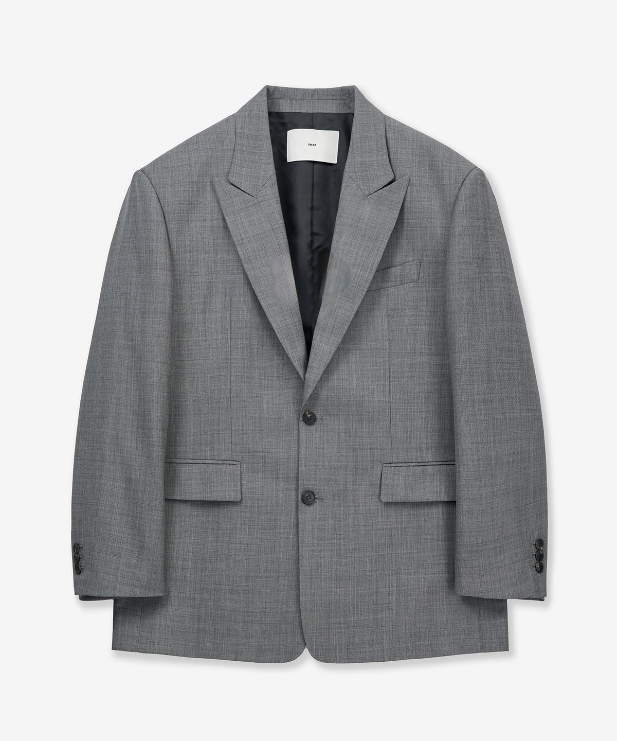 티엔지티 우먼(TNGT WOMAN) W Tollegno Structure Wool Jacket (Mid Grey) TNJA6E103G2