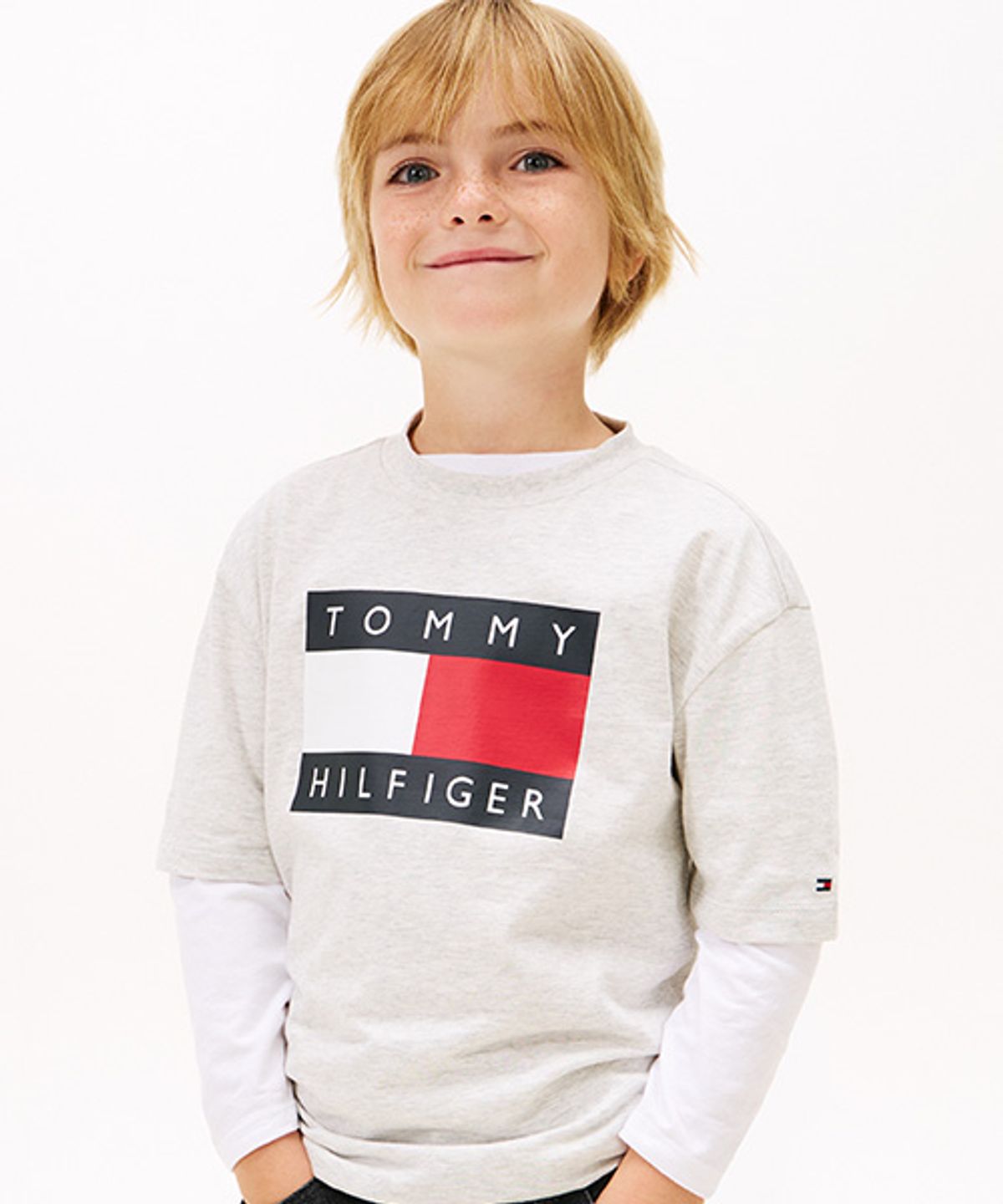 타미힐피거 키즈(TOMMY HILFIGER KIDS) 헤리티지 빈티지 플래그 티셔츠