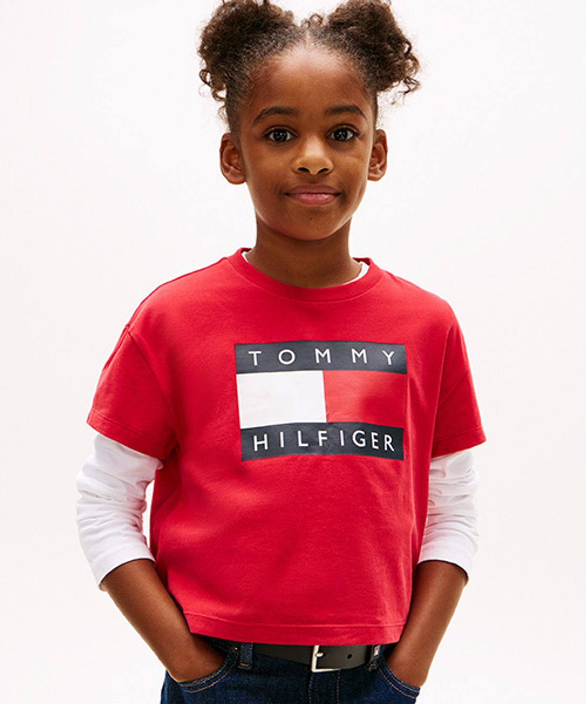타미힐피거 키즈(TOMMY HILFIGER KIDS) 헤리티지 플래그 반팔 티셔츠