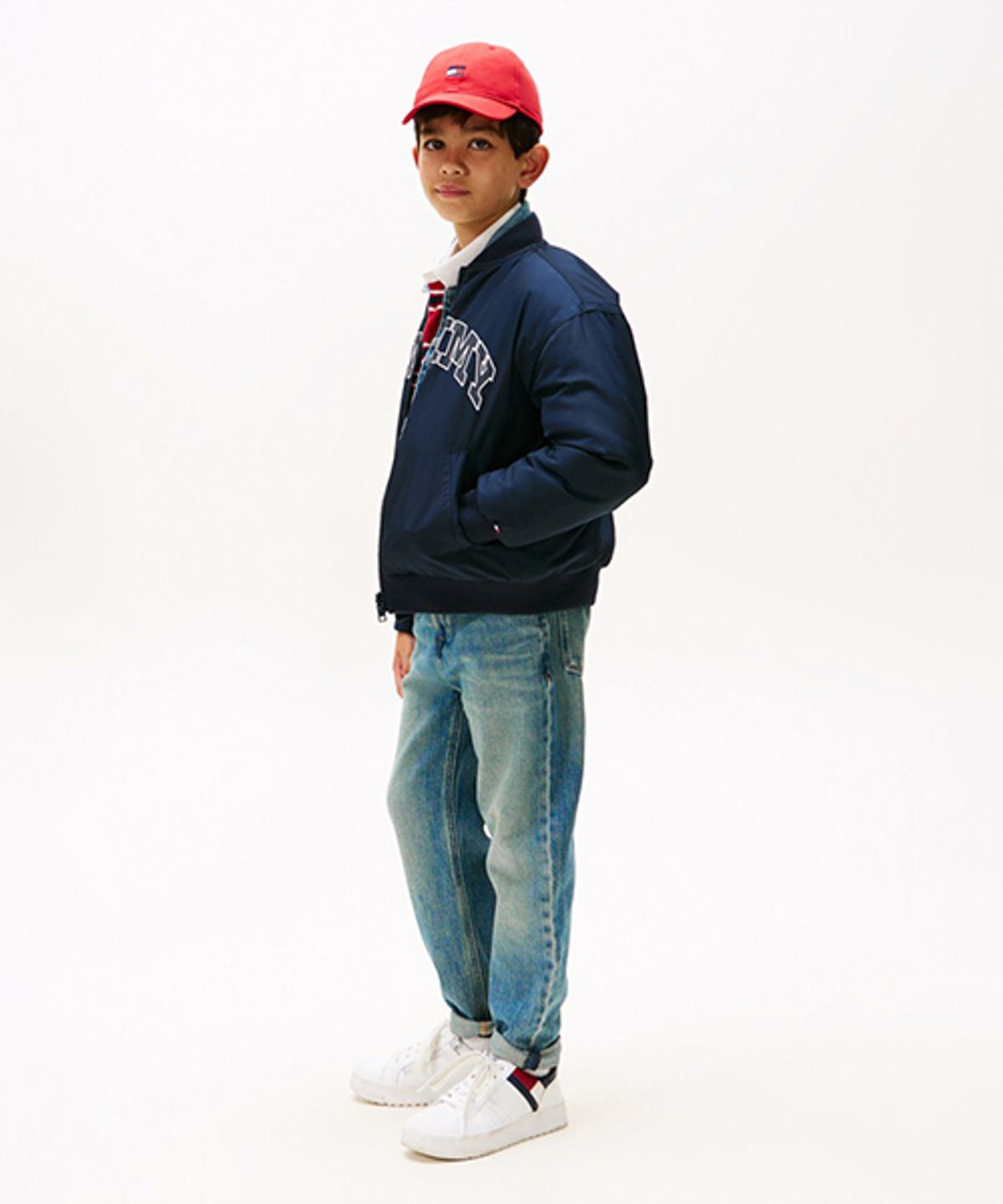 타미힐피거 키즈(TOMMY HILFIGER KIDS) 아카이브 플래그 빈티지 데님 팬츠