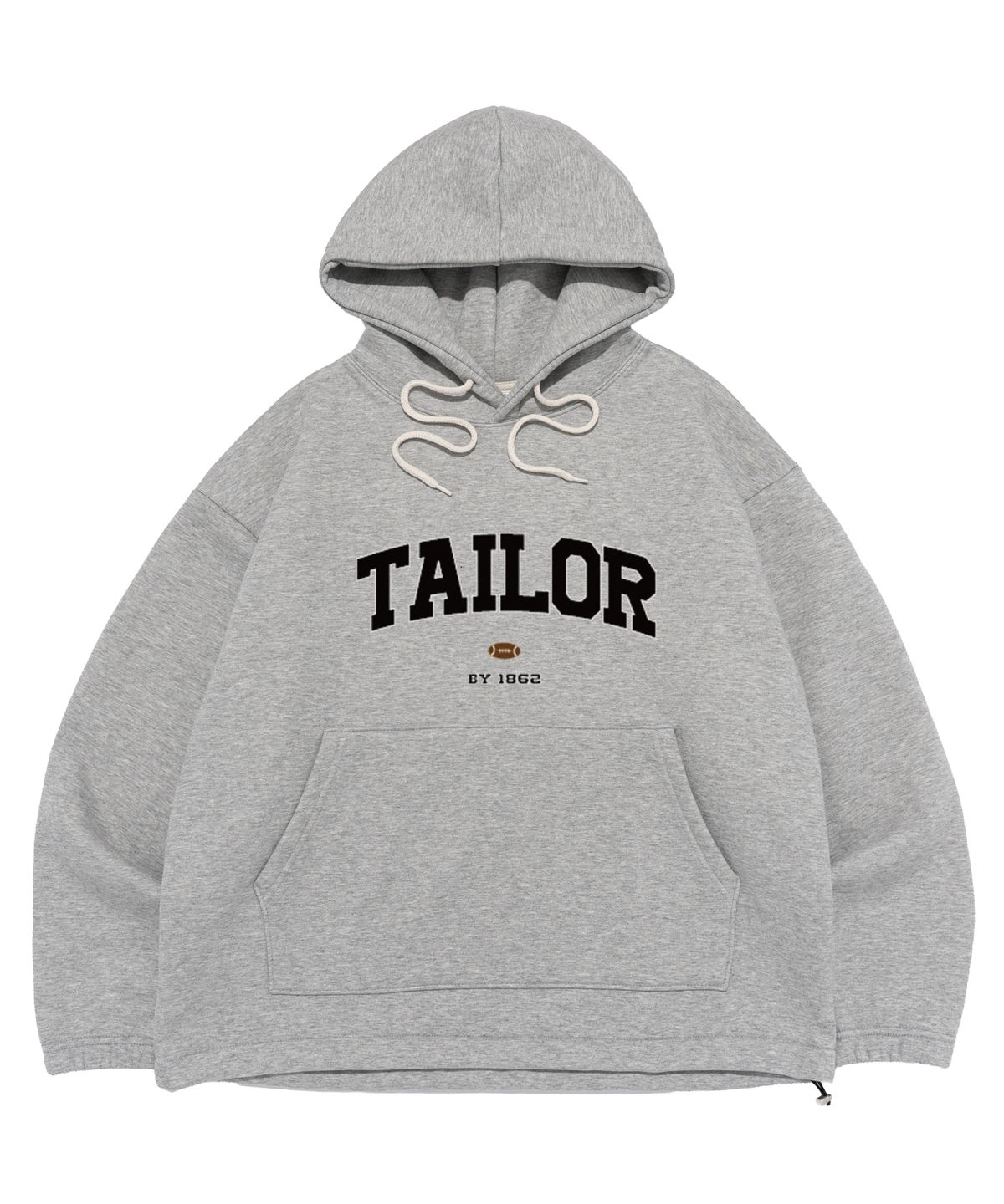 테일러 스튜디오(TAILOR STUDIO) [기모/NO기모] 볼드 심볼 로고 스트링 후드 (그레이)