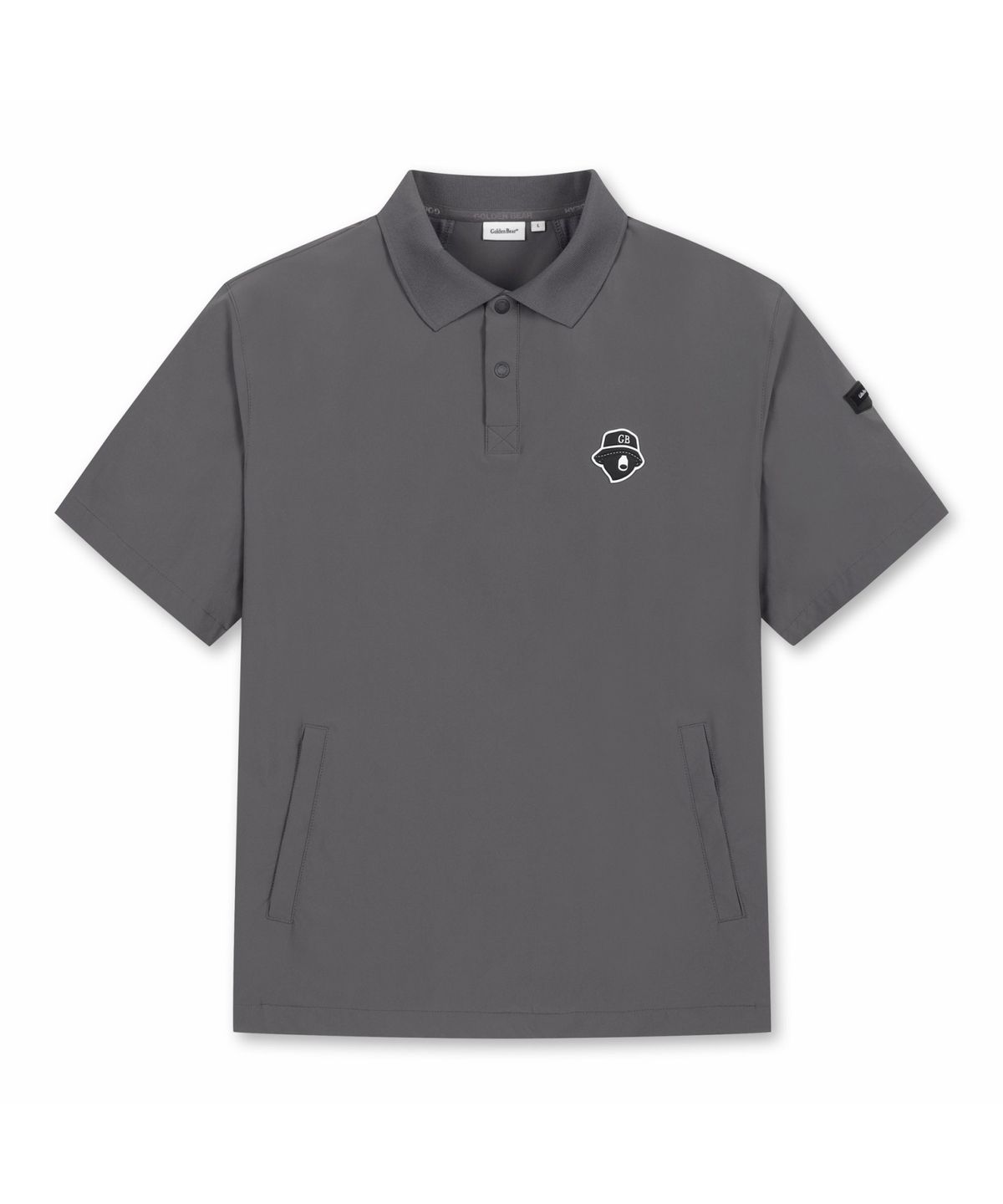 골든베어(GOLDEN BEAR) (M) Stretch Woven Collar Pullover G4TAM26111GYL