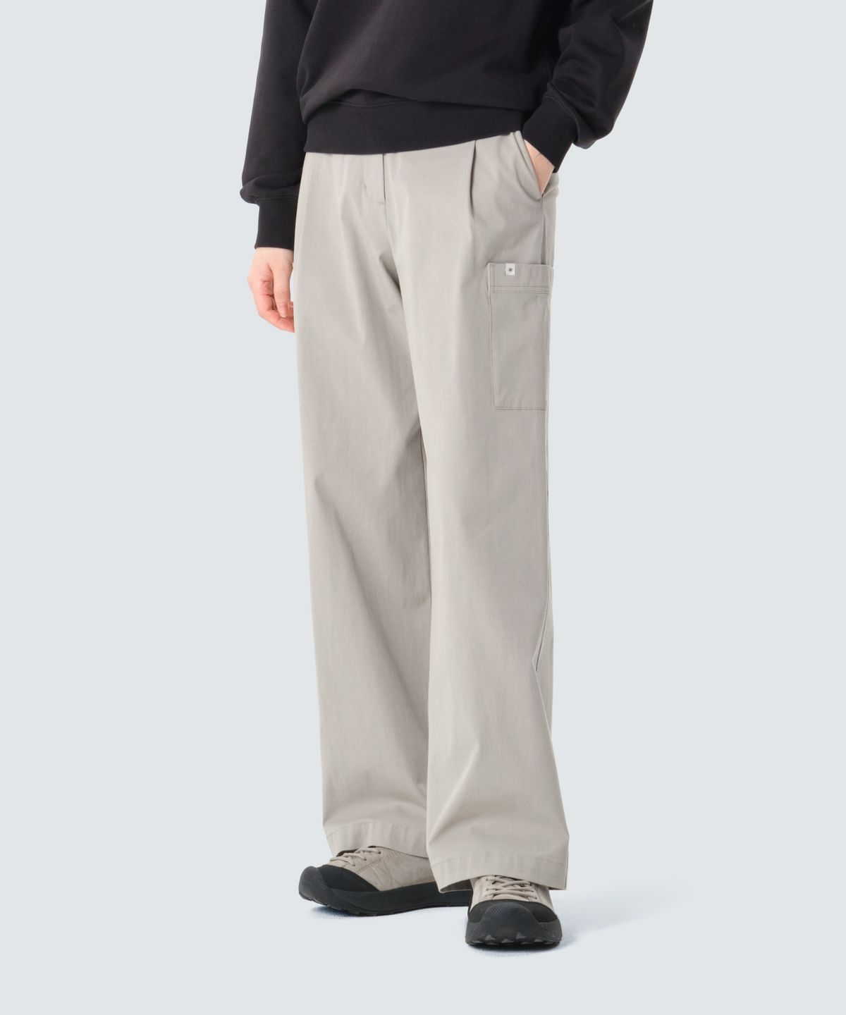 스노우피크 어패럴(SNOWPEAK APPAREL) 클랜드 여성 와이드 팬츠 (S26SWDPT13) Fog Gray
