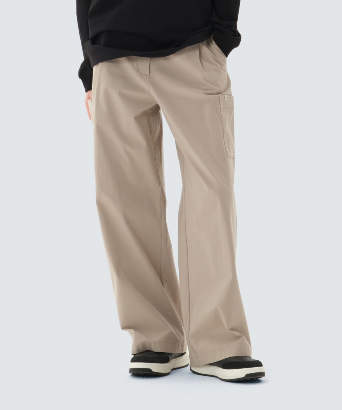 스노우피크 어패럴(SNOWPEAK APPAREL) 클랜드 여성 와이드 팬츠 (S26SWDPT13) Beige