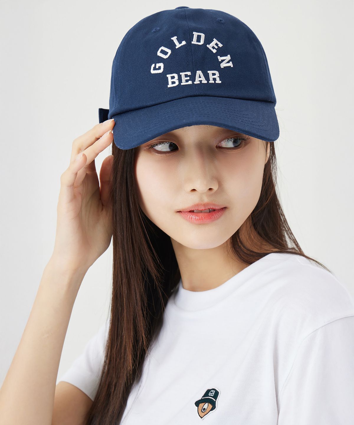 골든베어(GOLDEN BEAR) (U) Essential Curved Logo Ball Cap   G6RAX26151NYX