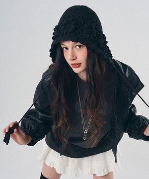 플로라 크로쉐 태슬 보넷 모자 (2 Colors)