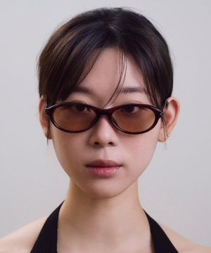 앤틱 오벌 선글라스 레오파드