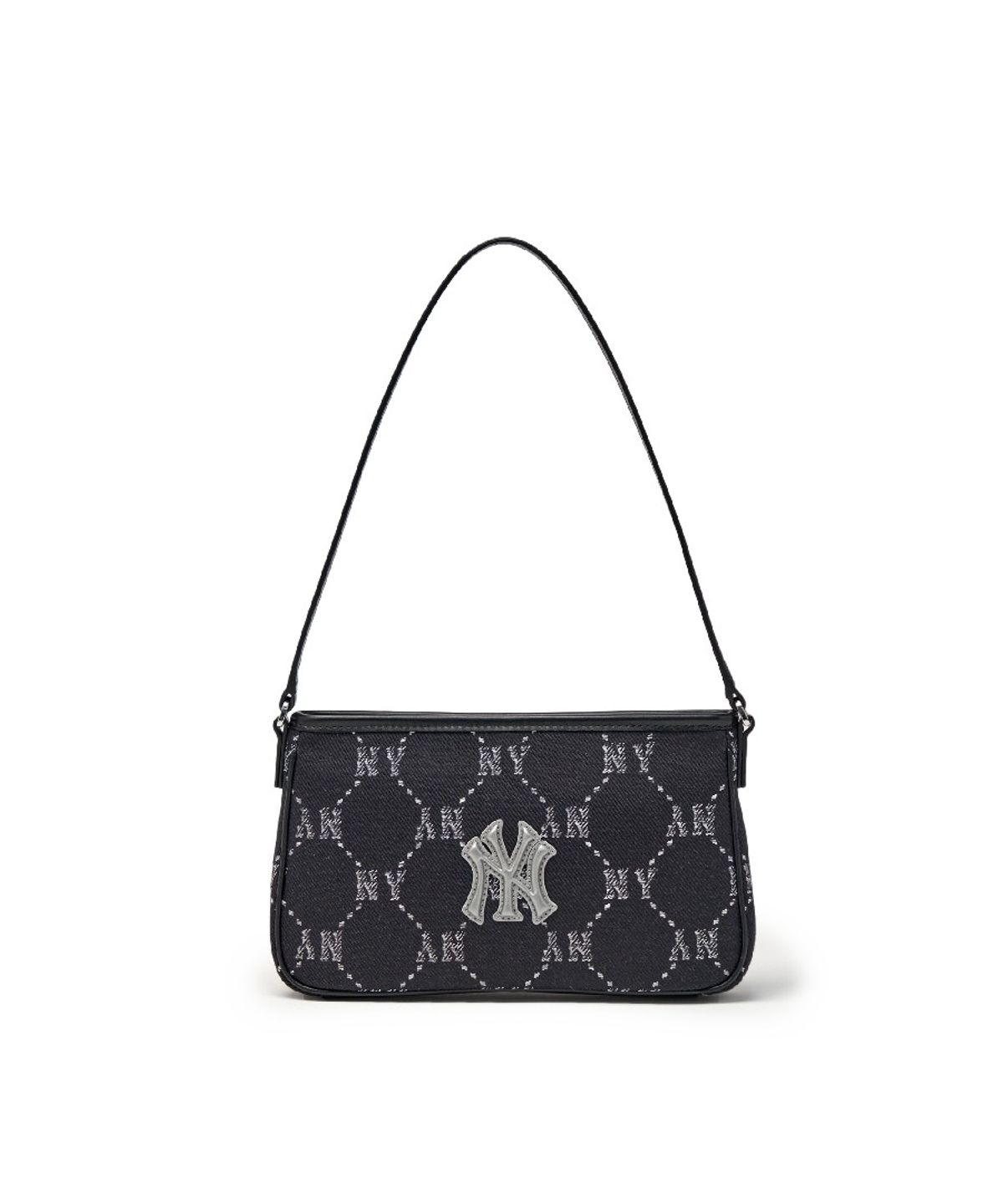 엠엘비(MLB) 다이아 모노그램 자카드 미니 호보백 NY (Black)