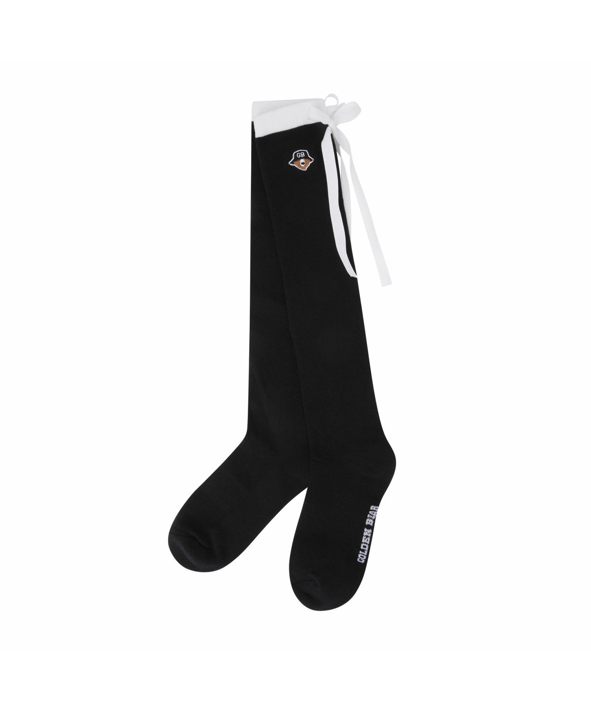 골든베어(GOLDEN BEAR) (W) Ribbon Tie Knee-Socks   G6LAX26242BKX
